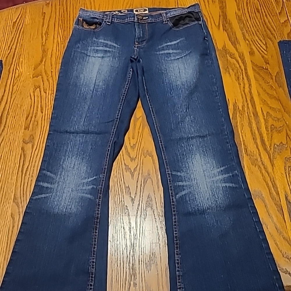 Elite Black Pocket Boot Cut Jeans - Ladies 9/10 - Picture 2 of 11